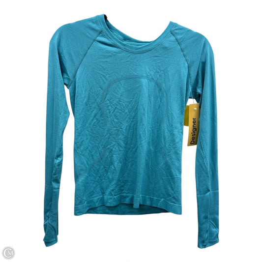 Athletic Top Long Sleeve Crewneck By Lululemon In Teal, Size: 6