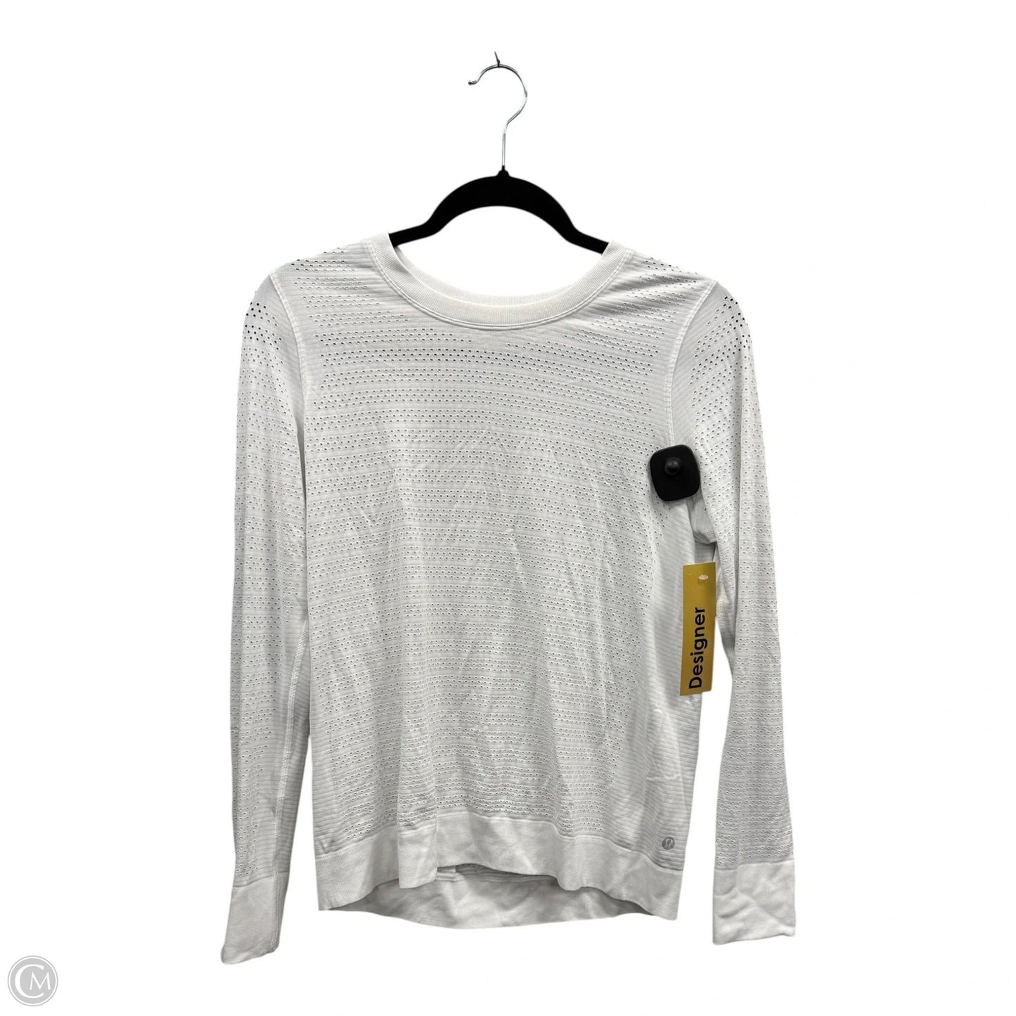 Athletic Top Long Sleeve Crewneck By Lululemon In White, Size: 8