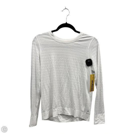 Athletic Top Long Sleeve Crewneck By Lululemon In White, Size: 8