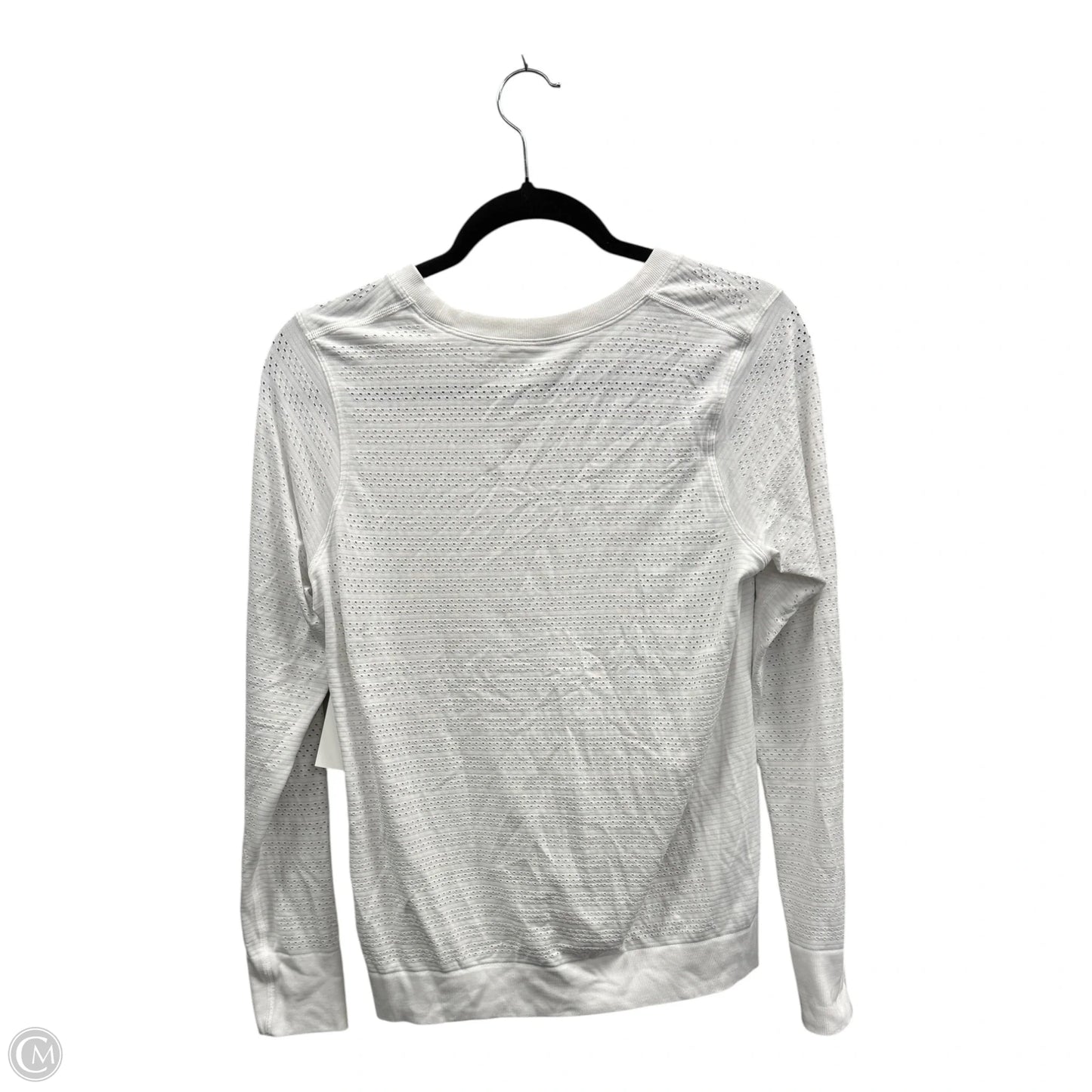 Athletic Top Long Sleeve Crewneck By Lululemon In White, Size: 8