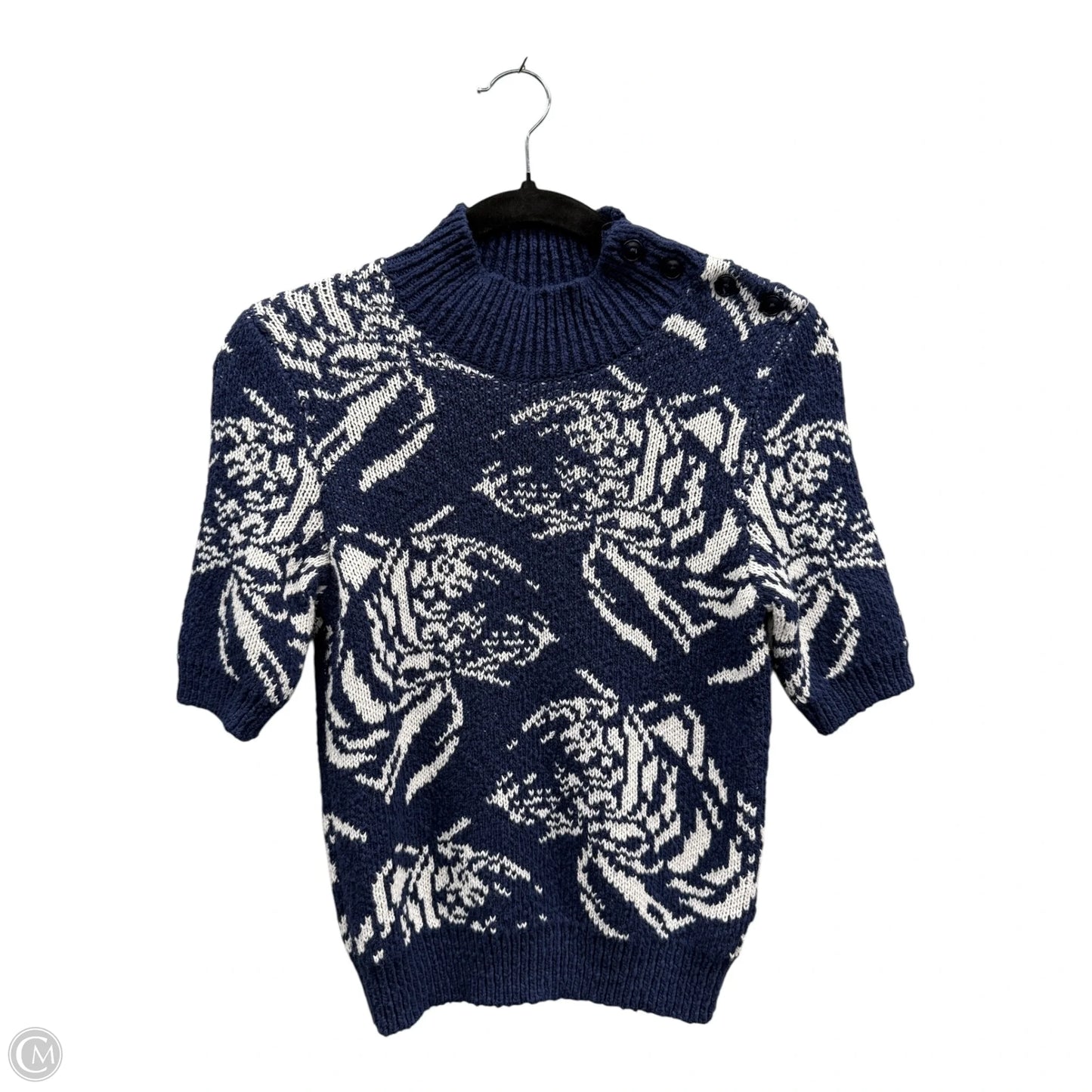 Sweater By Maeve In Blue & White, Size: Xs
