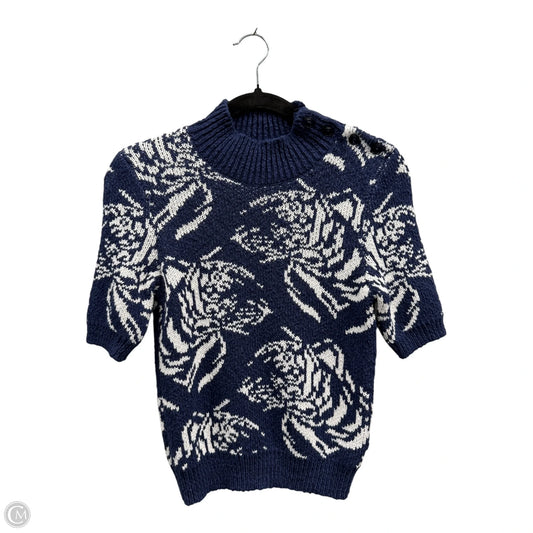 Sweater By Maeve In Blue & White, Size: Xs