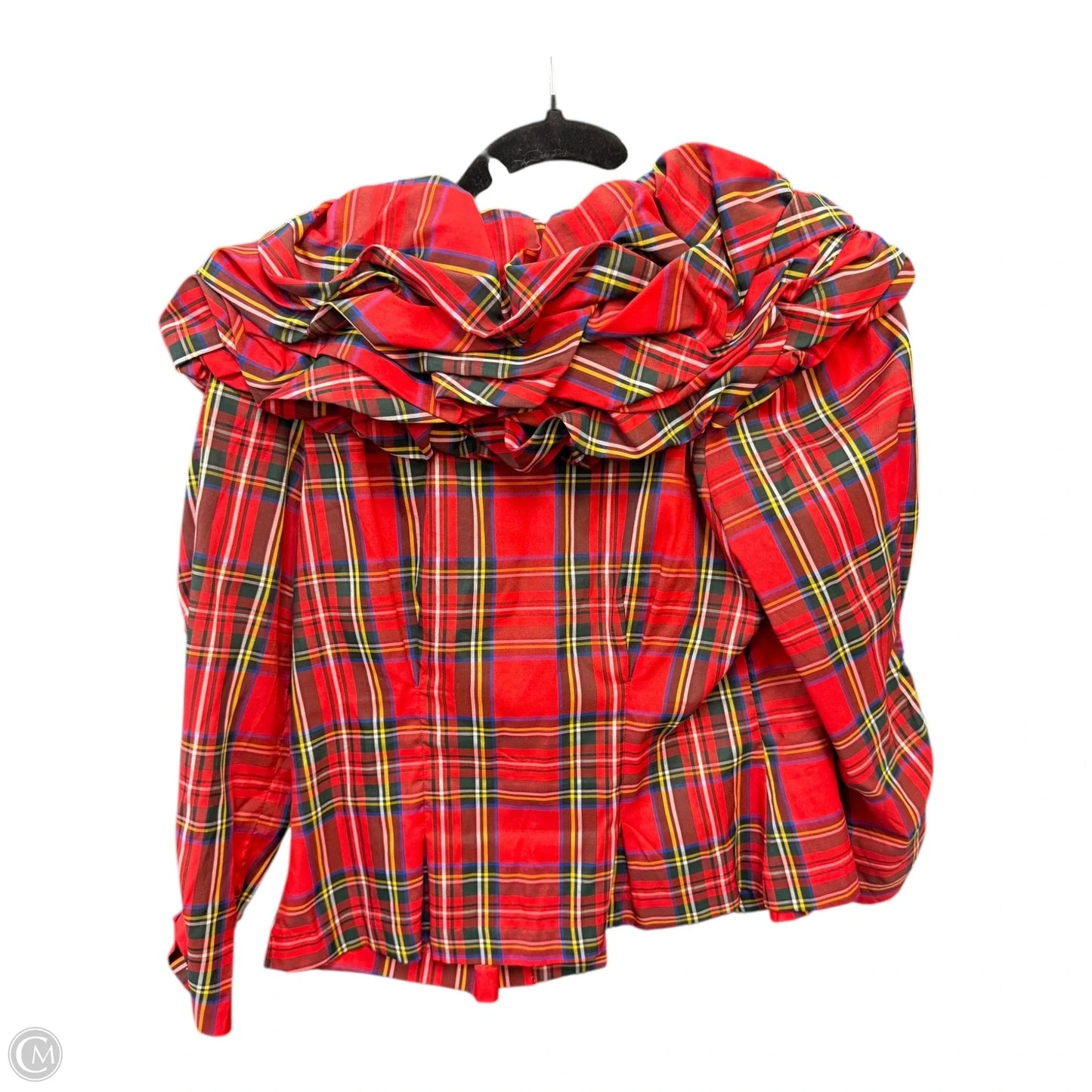 Blouse Long Sleeve By Clothes Mentor In Green & Red, Size: 6