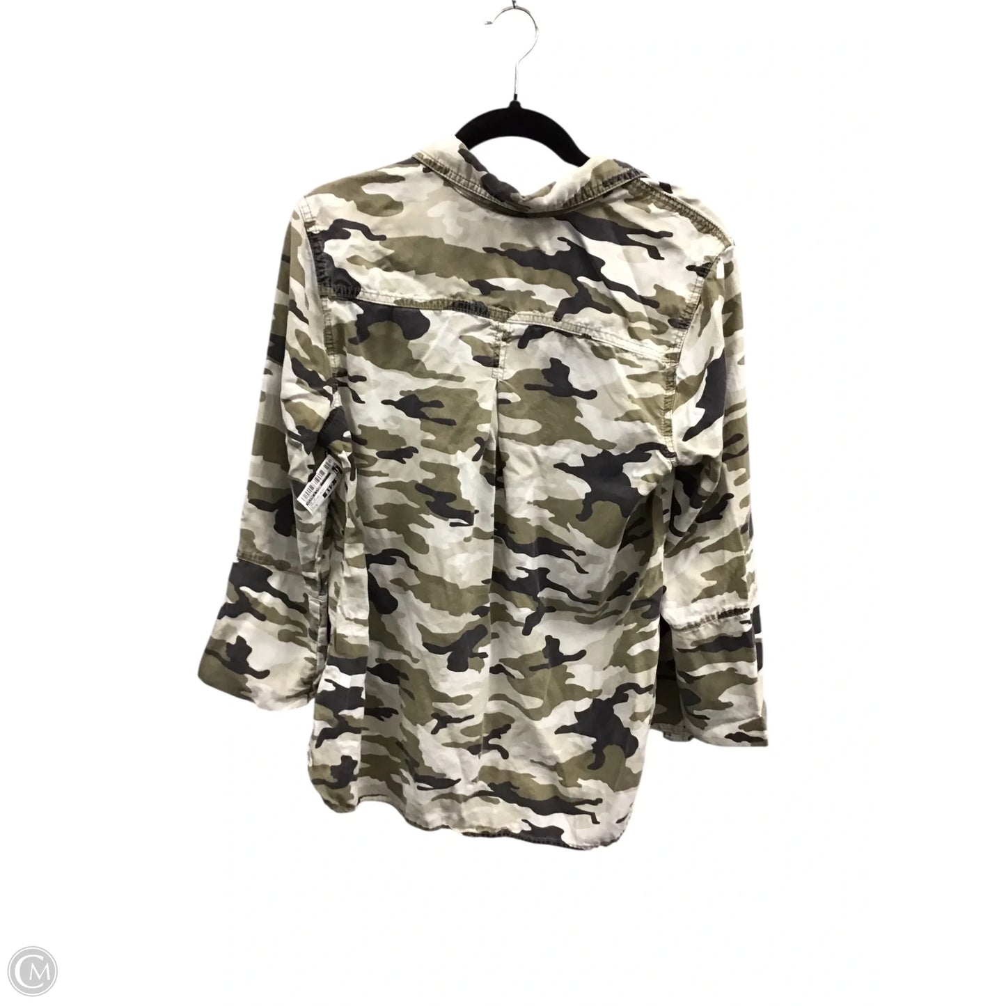 Top Long Sleeve By Cloth & Stone In Camouflage Print, Size: M