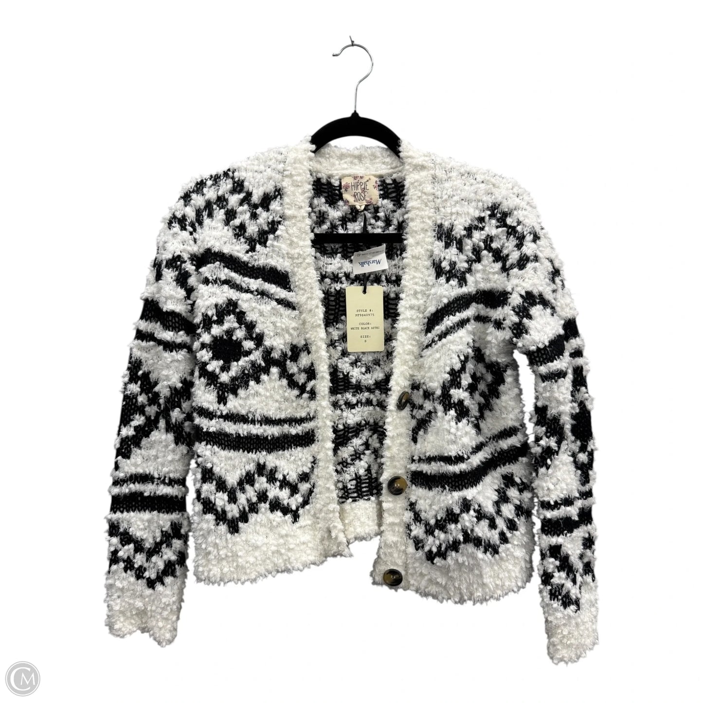 Sweater By Hippie Rose In Black & White, Size: S