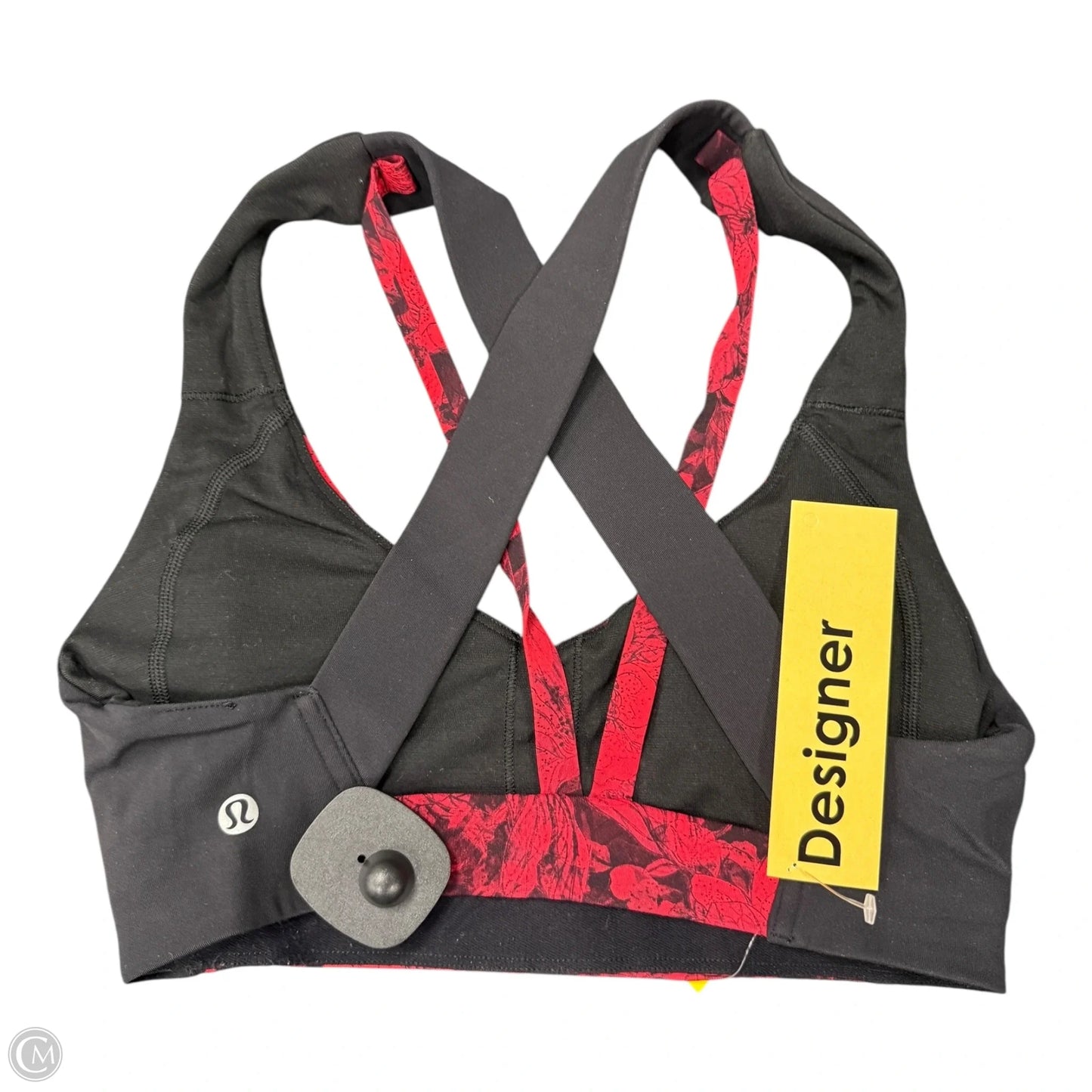 Athletic Bra By Lululemon In Black & Red, Size: 4