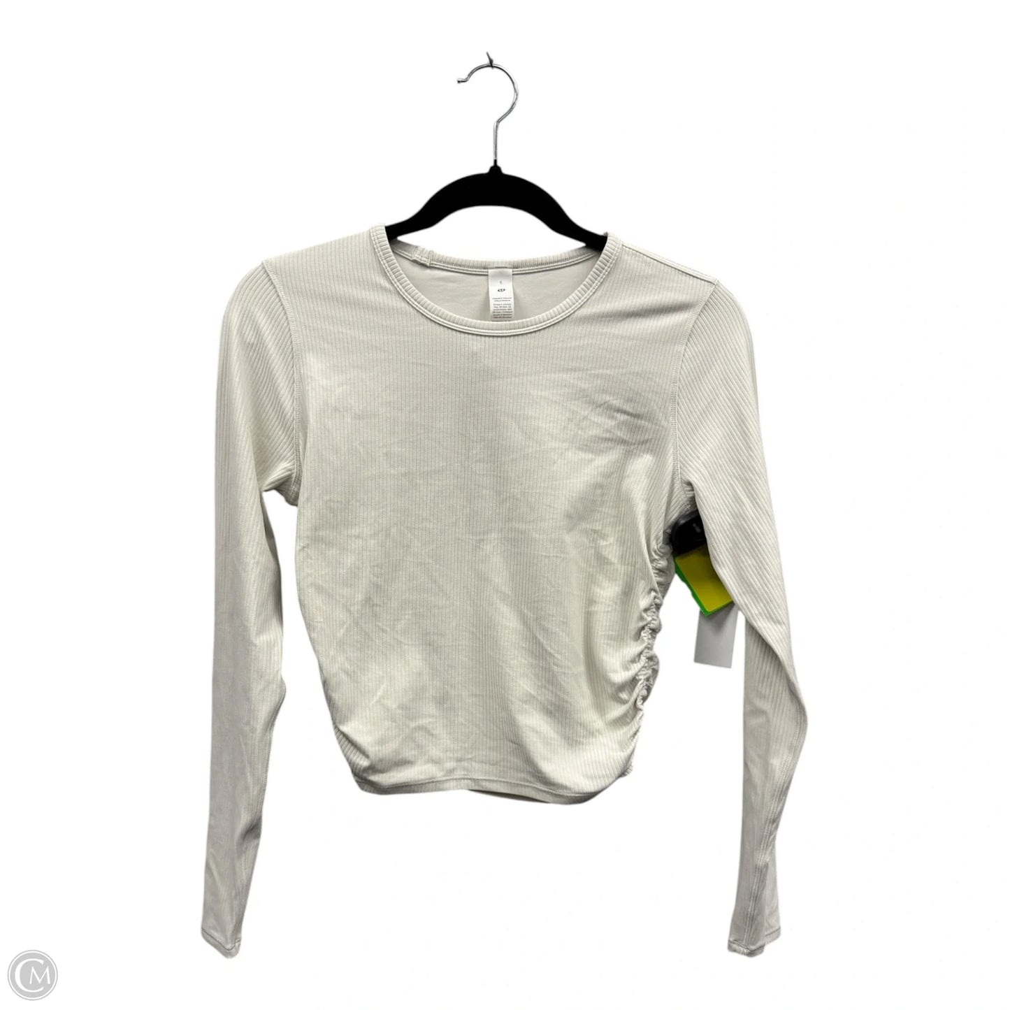 Athletic Top Long Sleeve Crewneck By Lululemon In Ivory, Size: 6