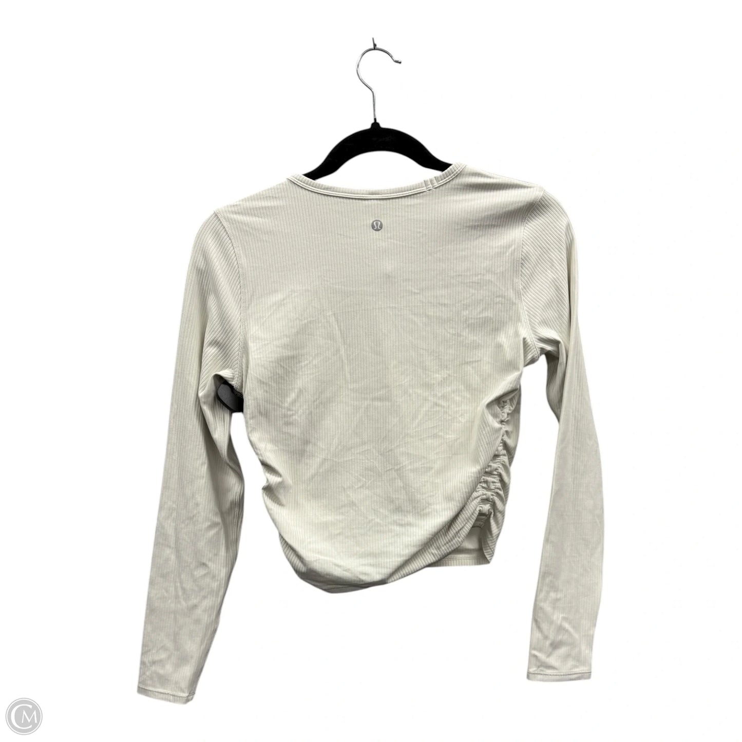 Athletic Top Long Sleeve Crewneck By Lululemon In Ivory, Size: 6