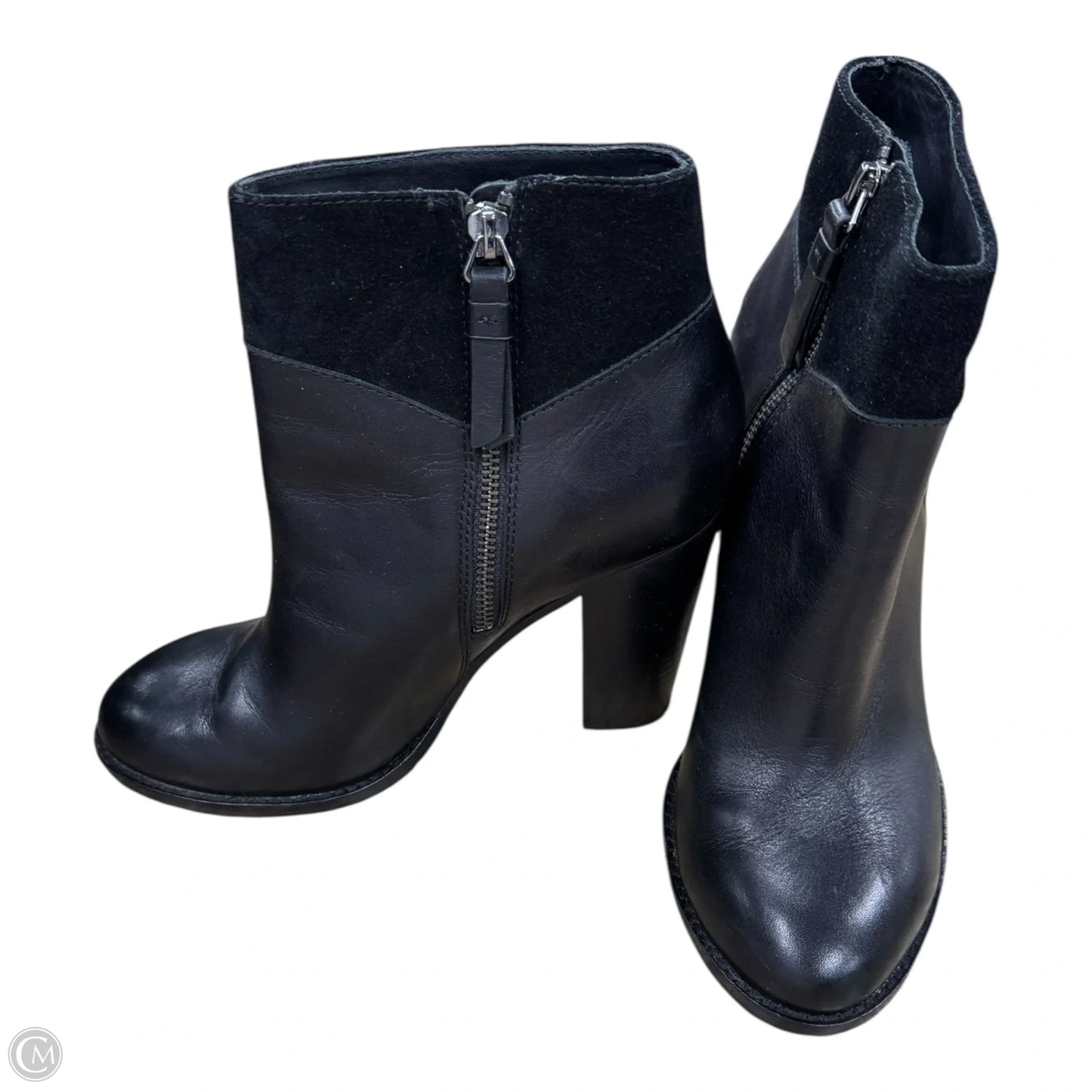 Boots Ankle Heels By Cmb In Black, Size: 9.5