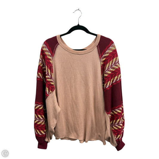 Sweater By We The Free In Red & Tan, Size: S