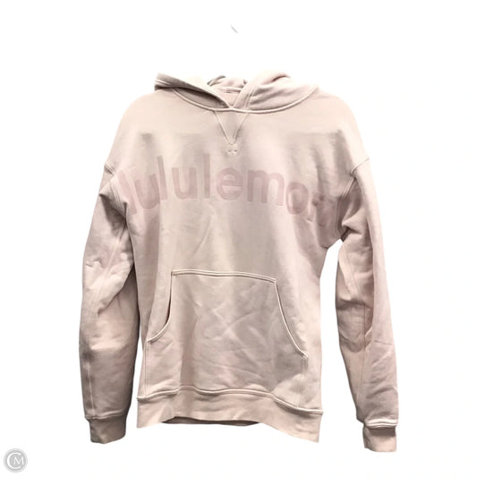 Athletic Sweatshirt Hoodie By Lululemon In Pink, Size: 10