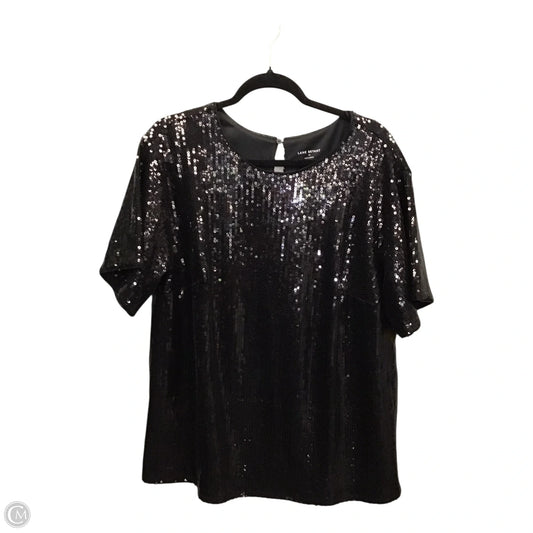 Blouse Short Sleeve By Lane Bryant In Black, Size: 14