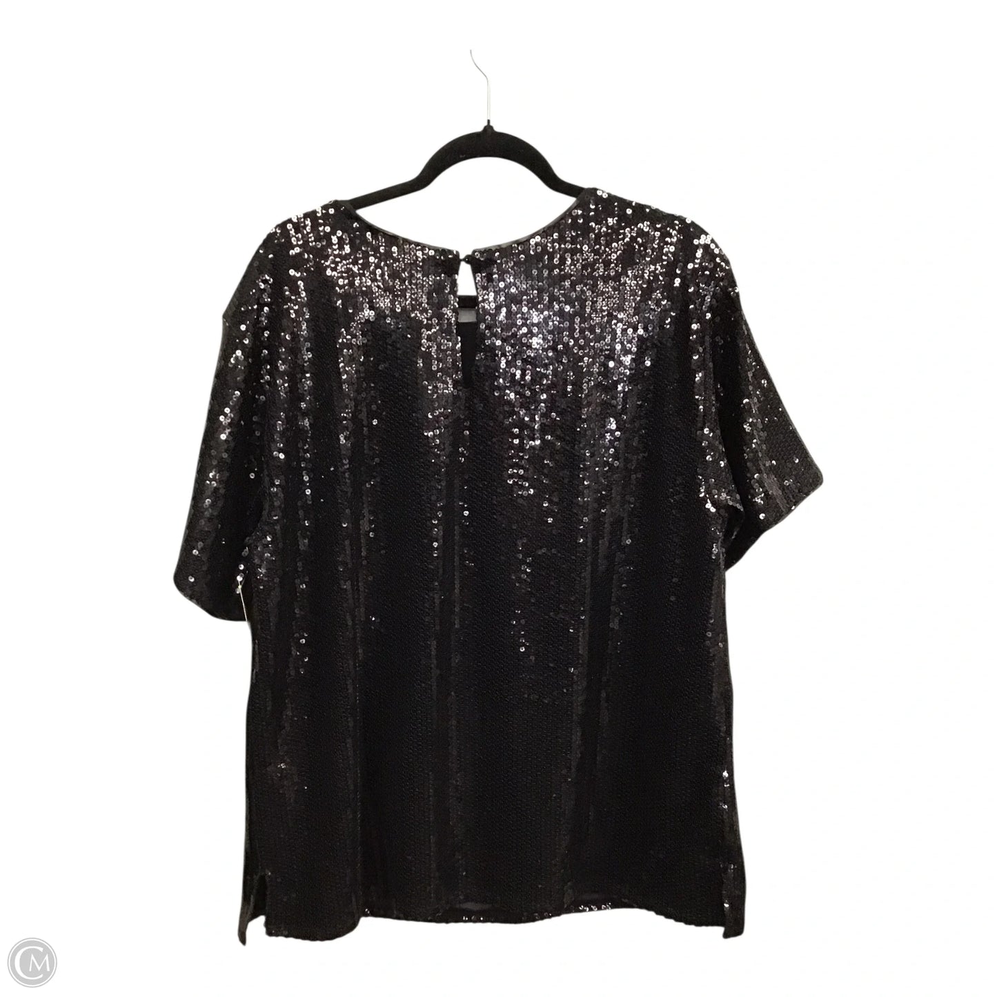 Blouse Short Sleeve By Lane Bryant In Black, Size: 14