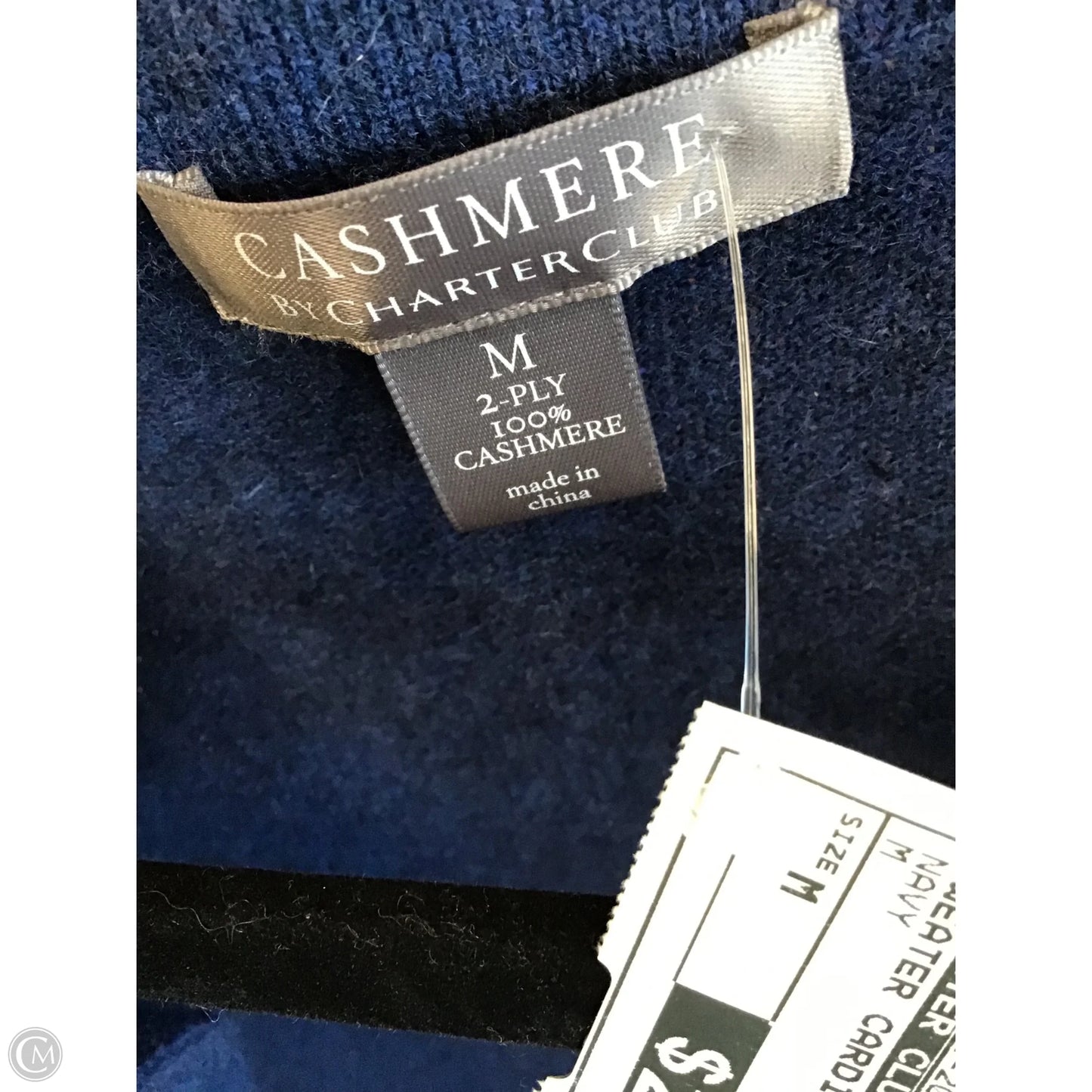 Sweater Cardigan Cashmere By Charter Club In Navy, Size: M