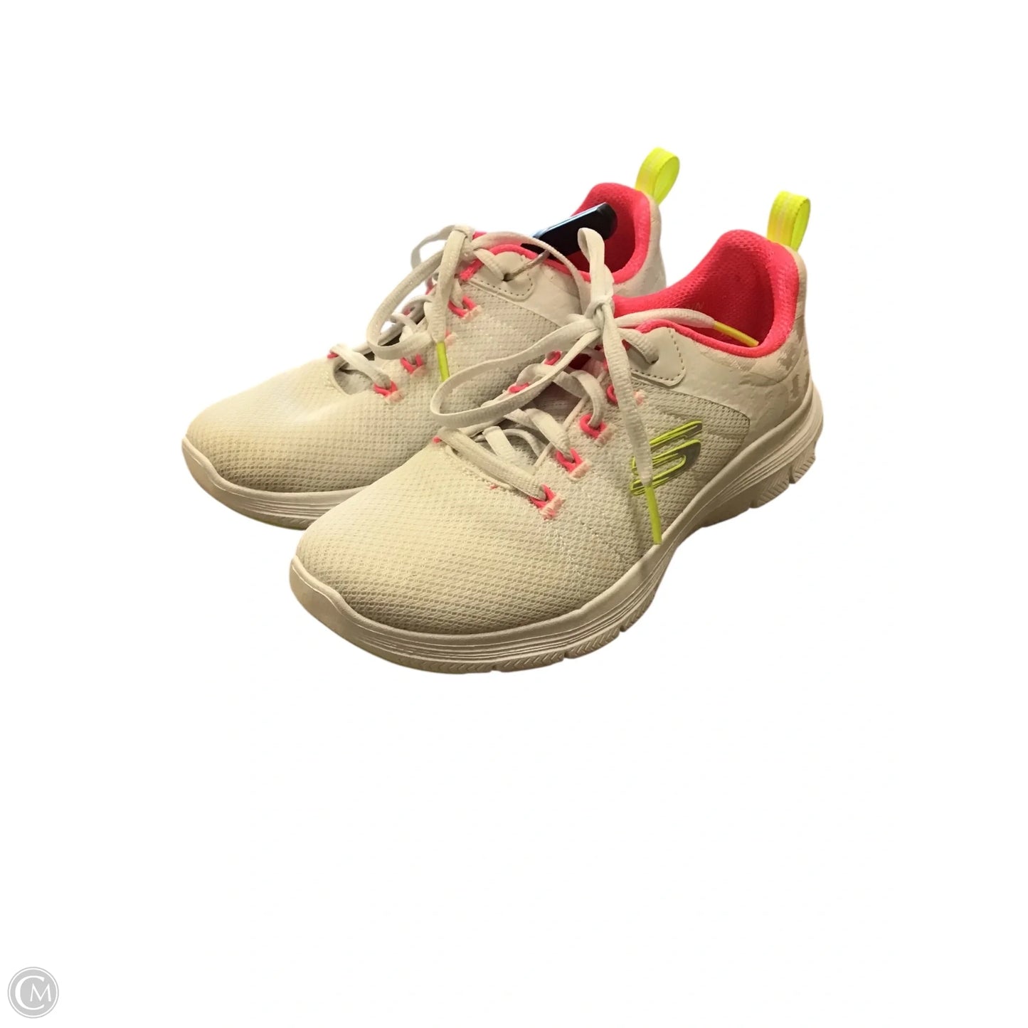 Shoes Athletic By Skechers In Pink & White, Size: 5.5