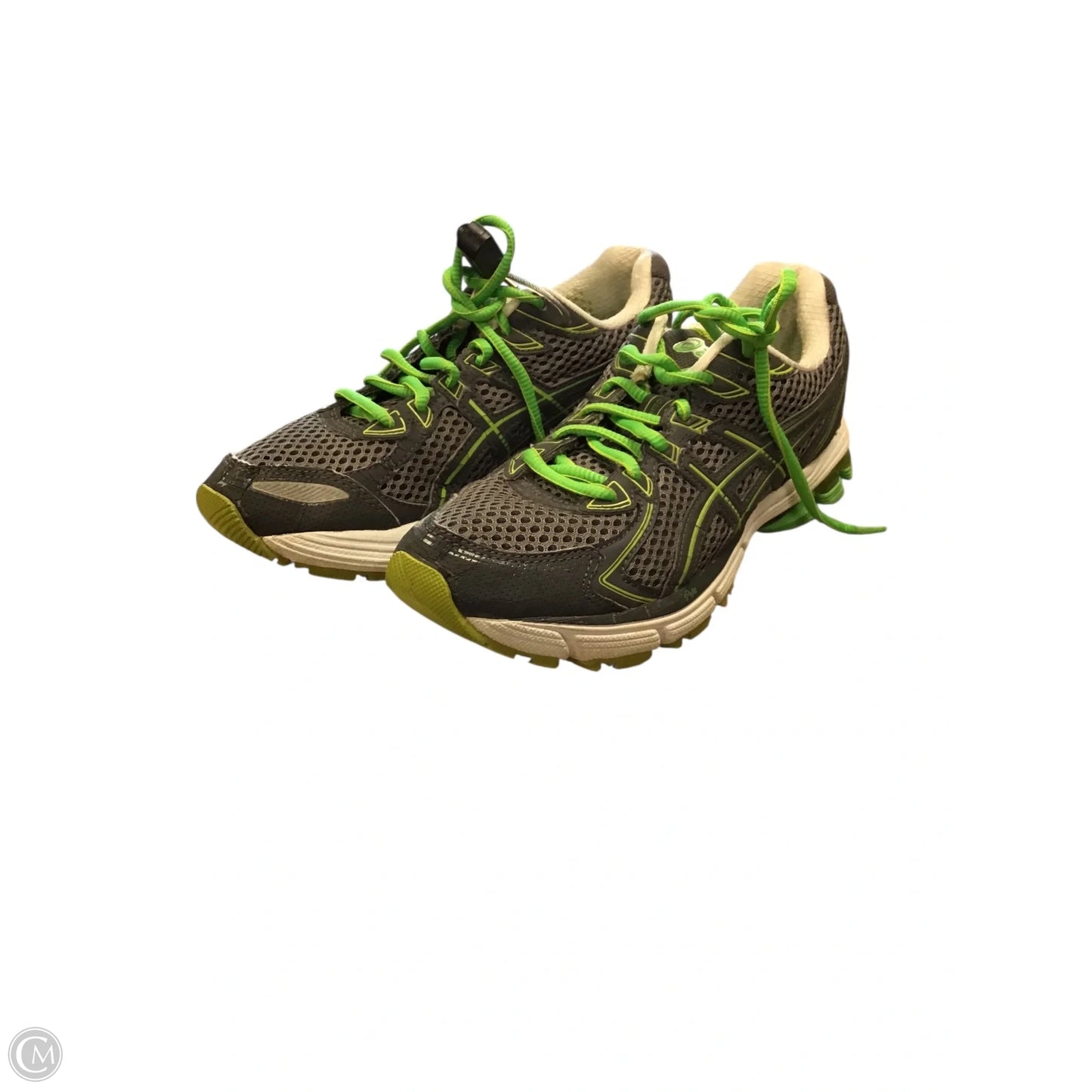 Shoes Athletic By Asics In Green & Grey, Size: 6