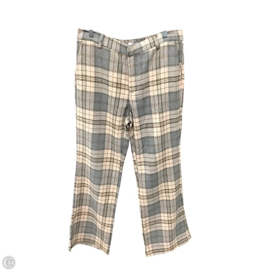 Pants Wide Leg By Cmb In Plaid Pattern, Size: L