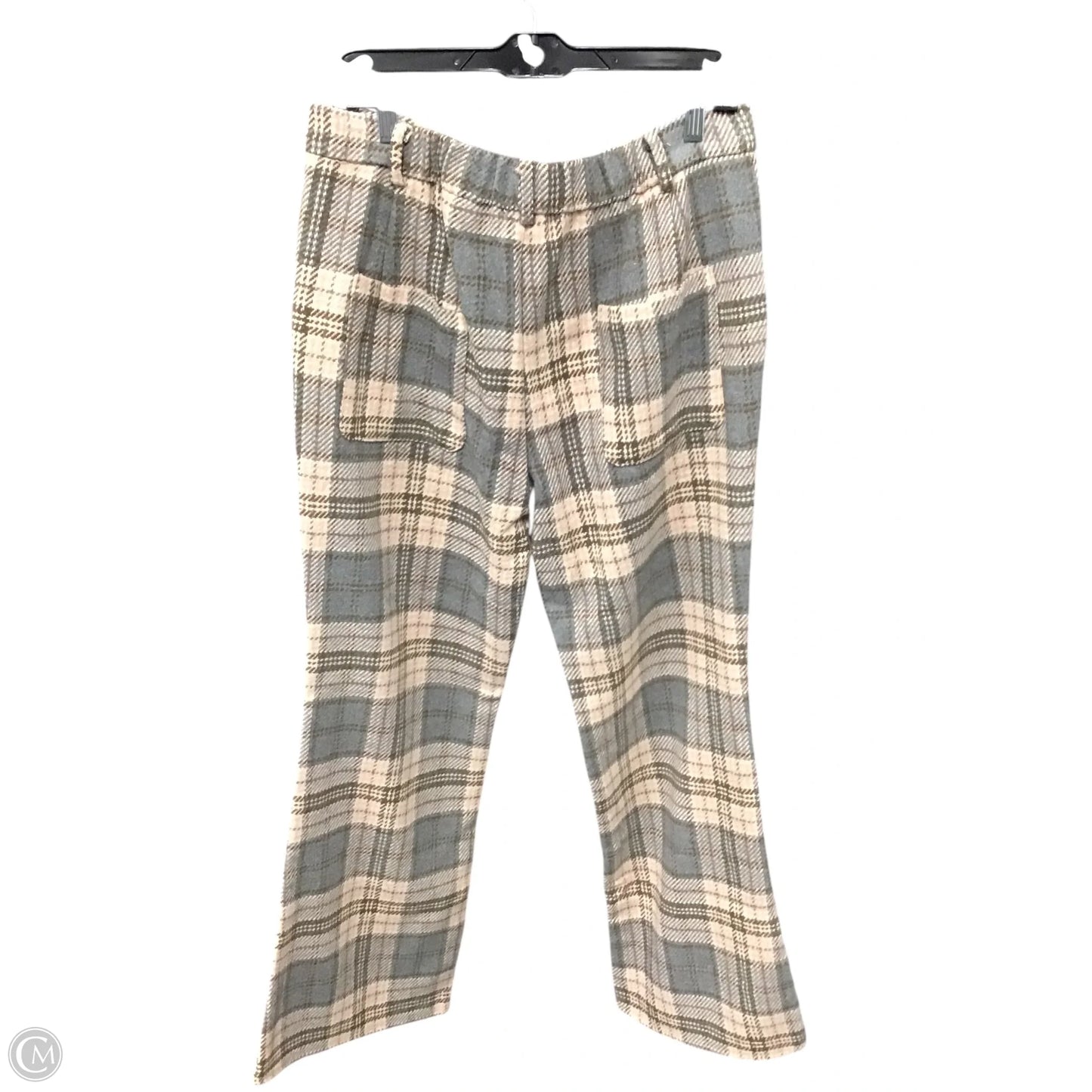 Pants Wide Leg By Cmb In Plaid Pattern, Size: L