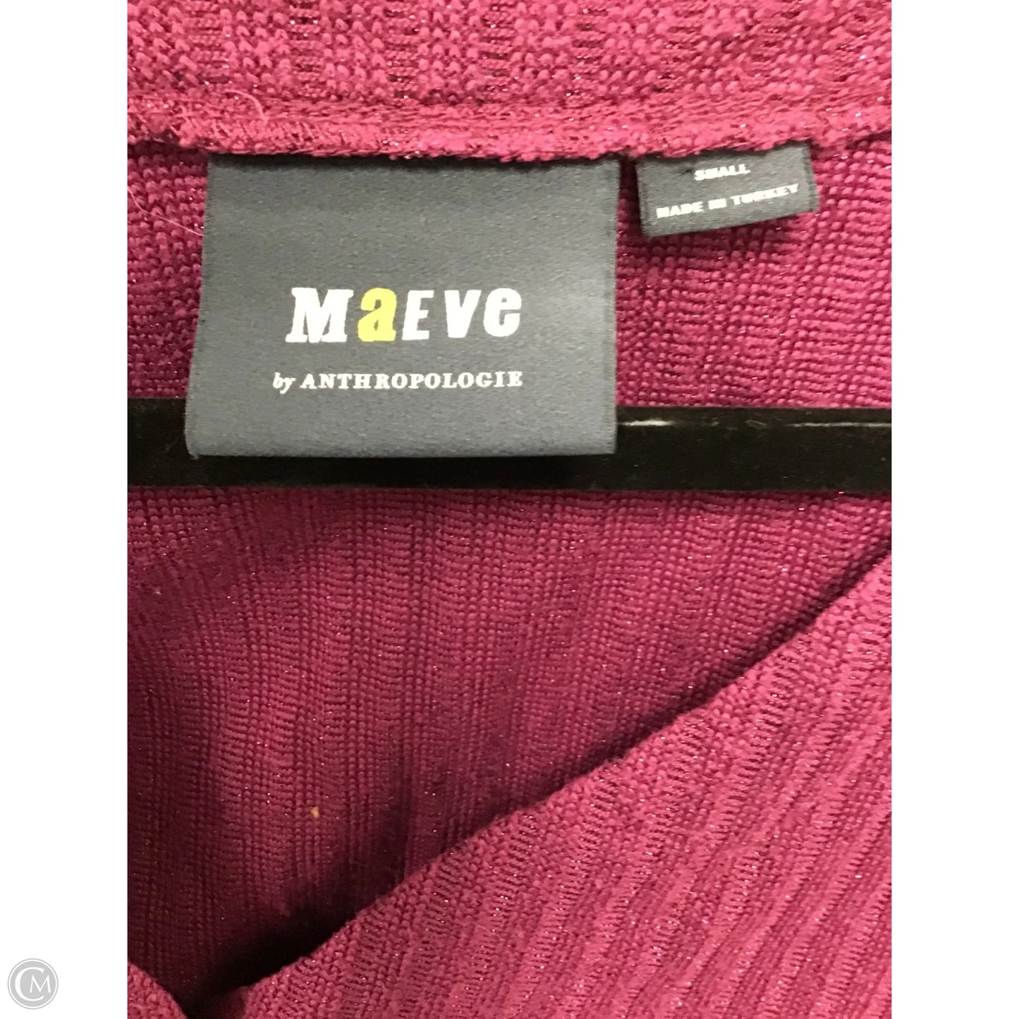 Sweater Cardigan By Maeve In Maroon, Size: S