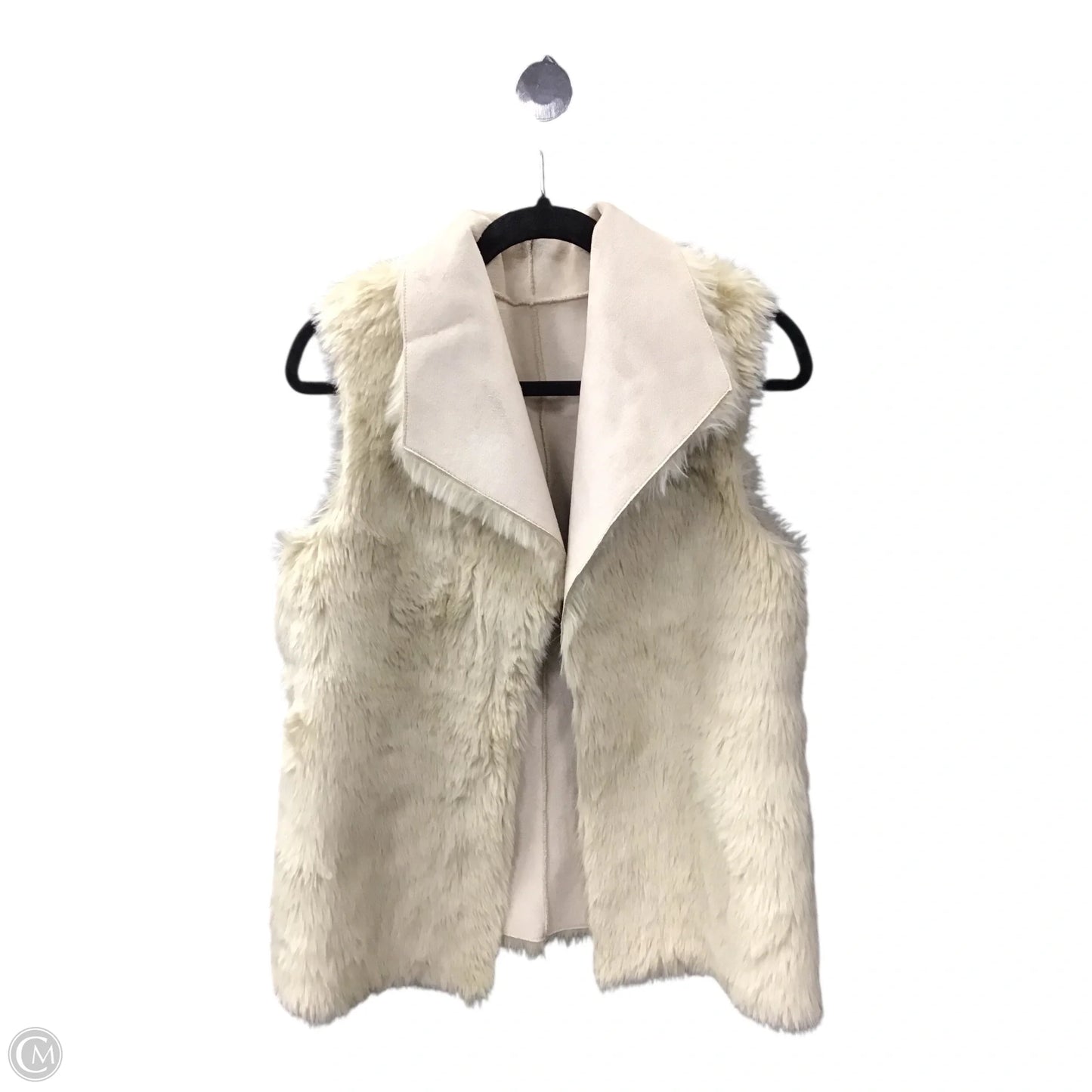 Vest Faux Fur & Sherpa By Clothes Mentor In Cream, Size: S