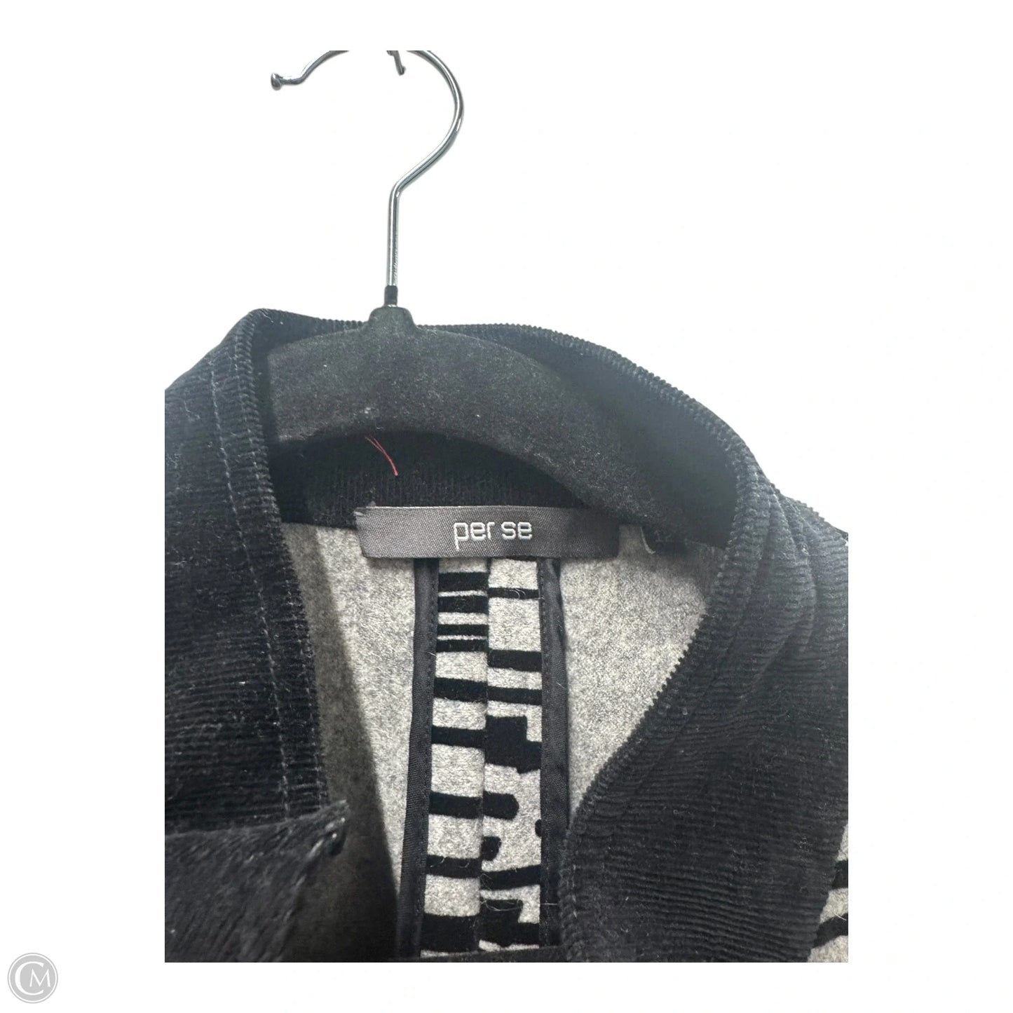 Jacket Other By Per Se In Black & Grey, Size: 12