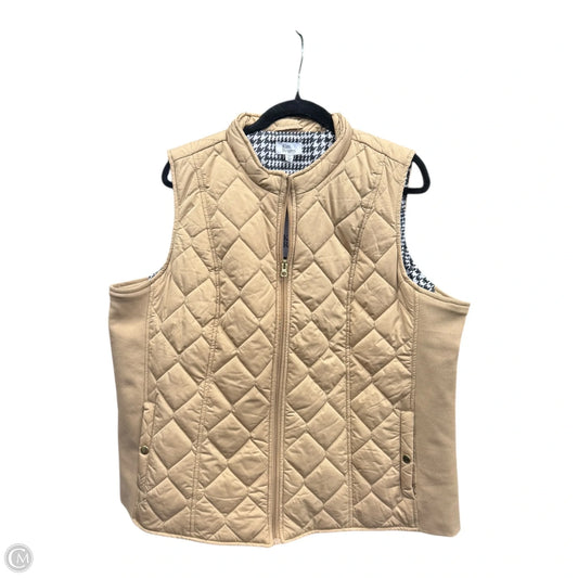 Vest Puffer & Quilted By Kim Rogers In Gold, Size: Xxl