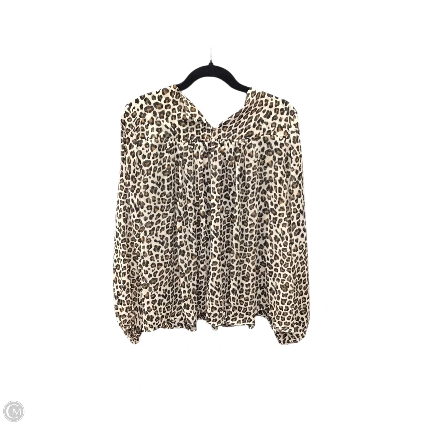 Blouse Long Sleeve By Maeve In Animal Print, Size: M