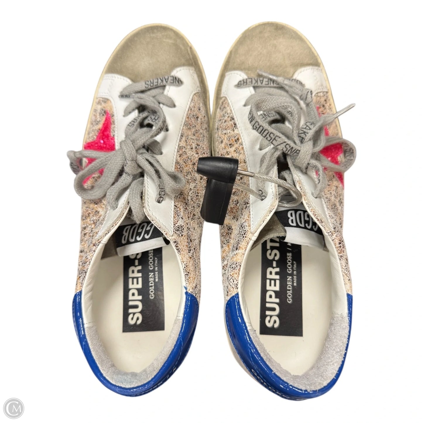 Shoes Luxury Designer By Golden Goose In Blue & Pink, Size: 6.5