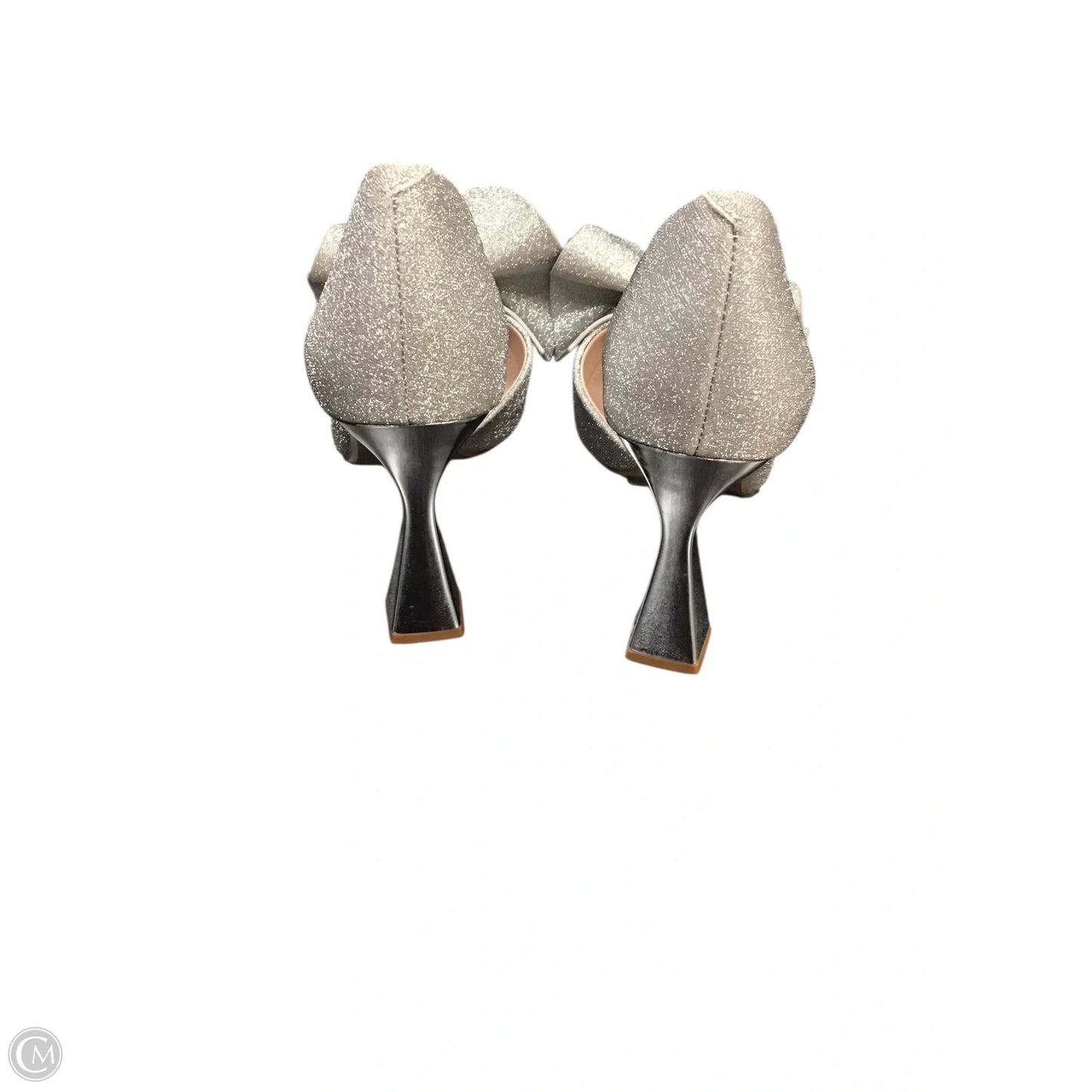 Shoes Heels Stiletto By Betsey Johnson In Silver, Size: 7