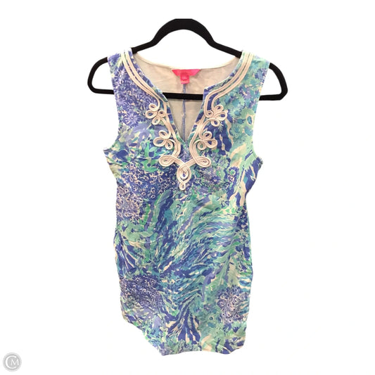 Dress Designer By Lilly Pulitzer In Blue & White, Size: S