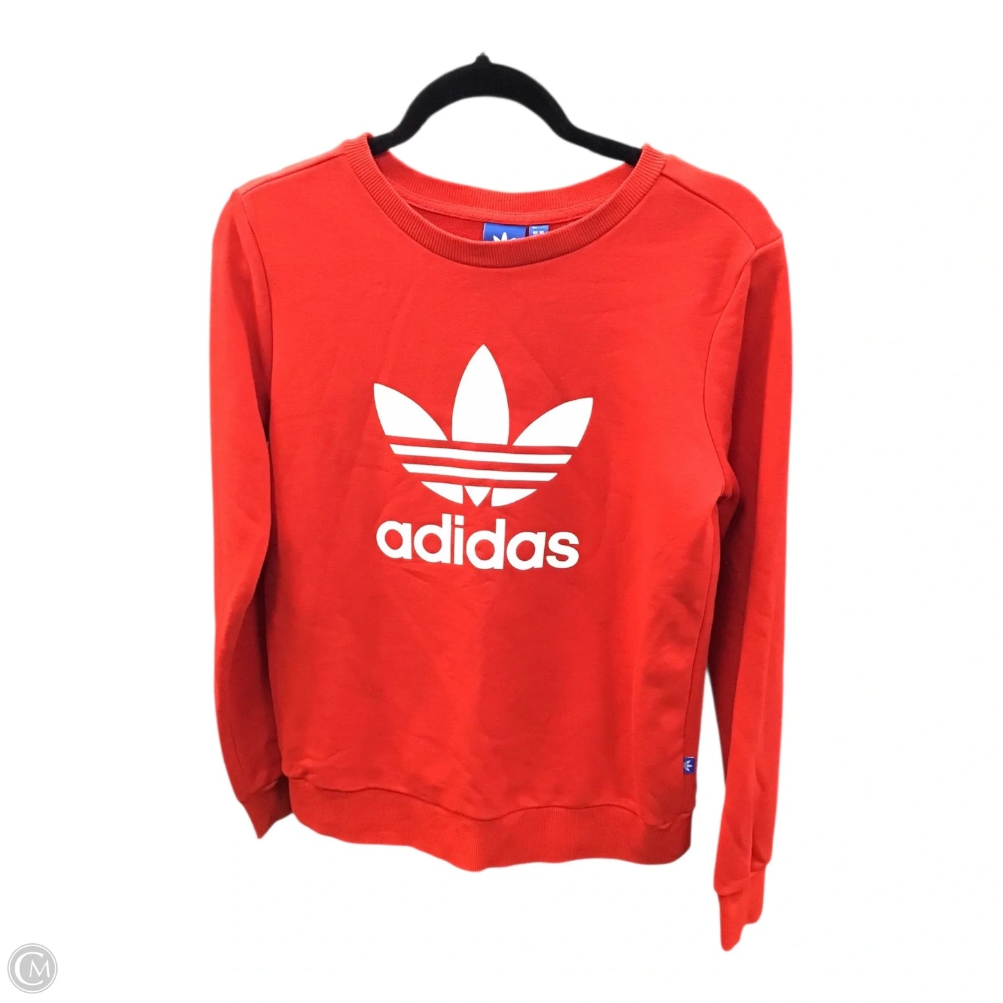 Athletic Sweatshirt Crewneck By Adidas In Red & White, Size: S