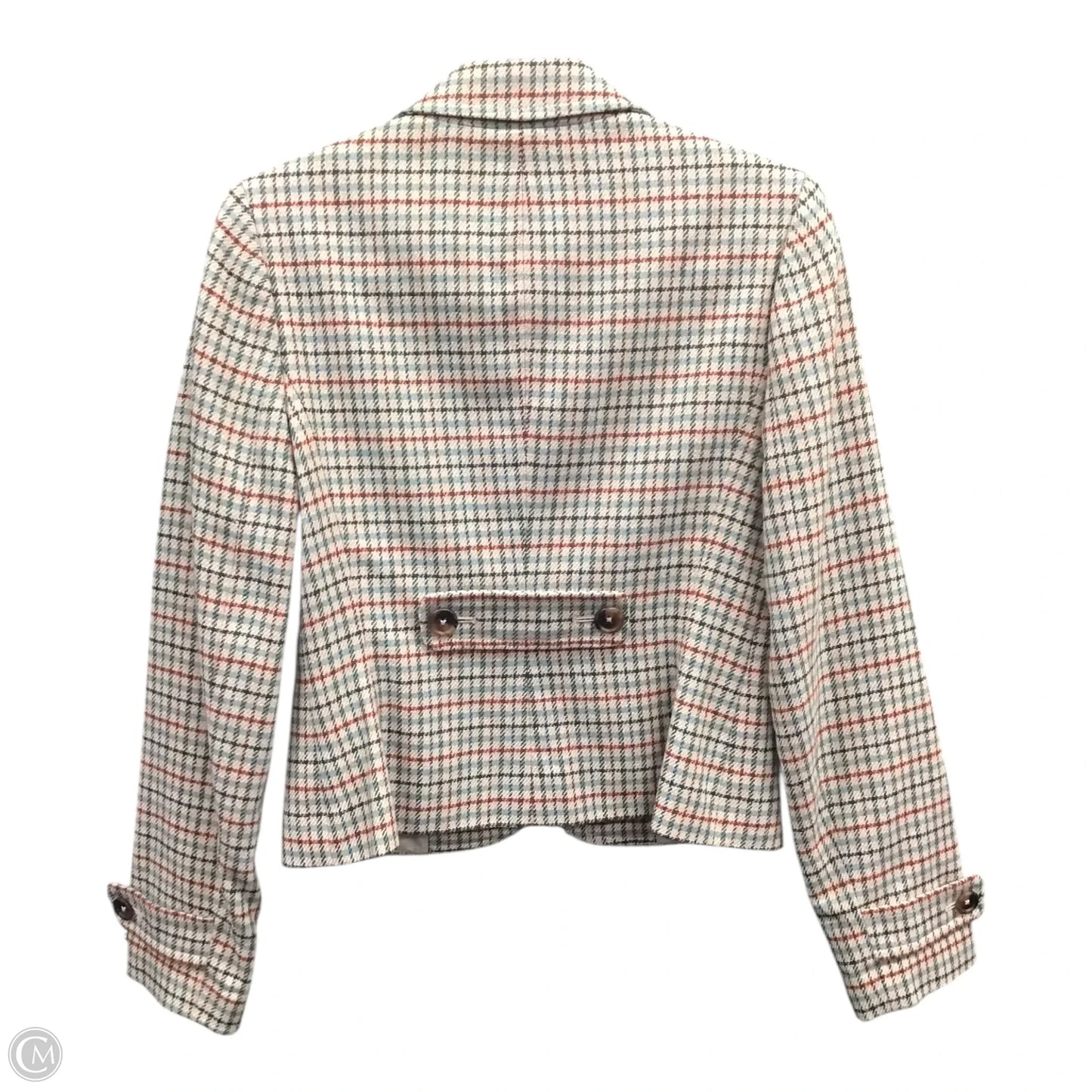 Blazer By Loft In Plaid Pattern, Size: 2