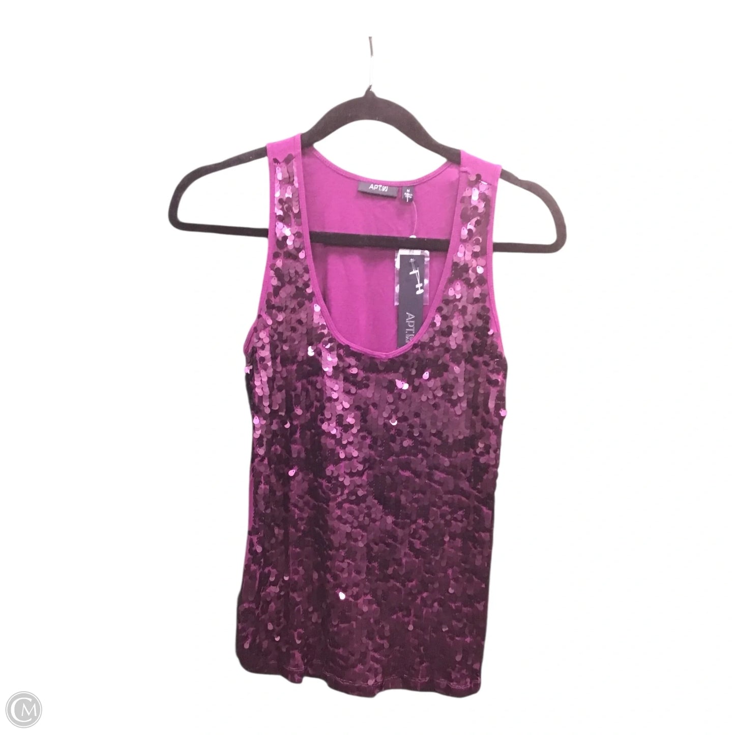 Top Sleeveless By Apt 9 In Maroon, Size: M