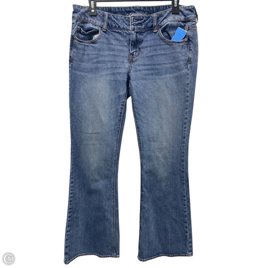 Jeans Boot Cut By American Eagle In Blue Denim, Size: 10