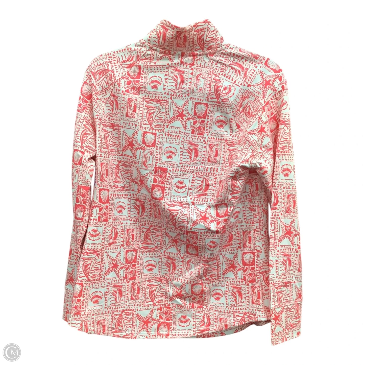 Jacket Designer By Lilly Pulitzer In Orange & White, Size: M