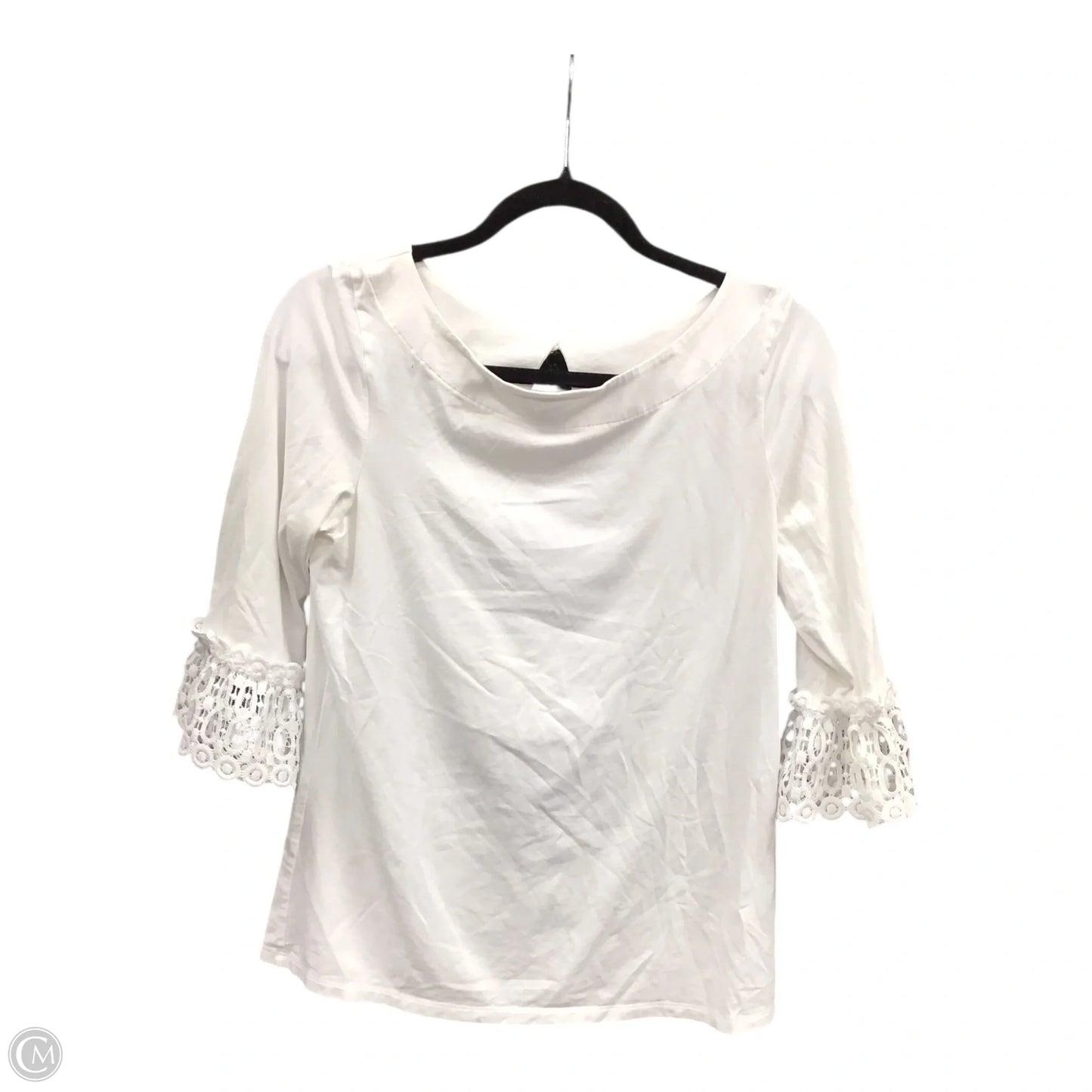 Top Long Sleeve Designer By Lilly Pulitzer In White, Size: M