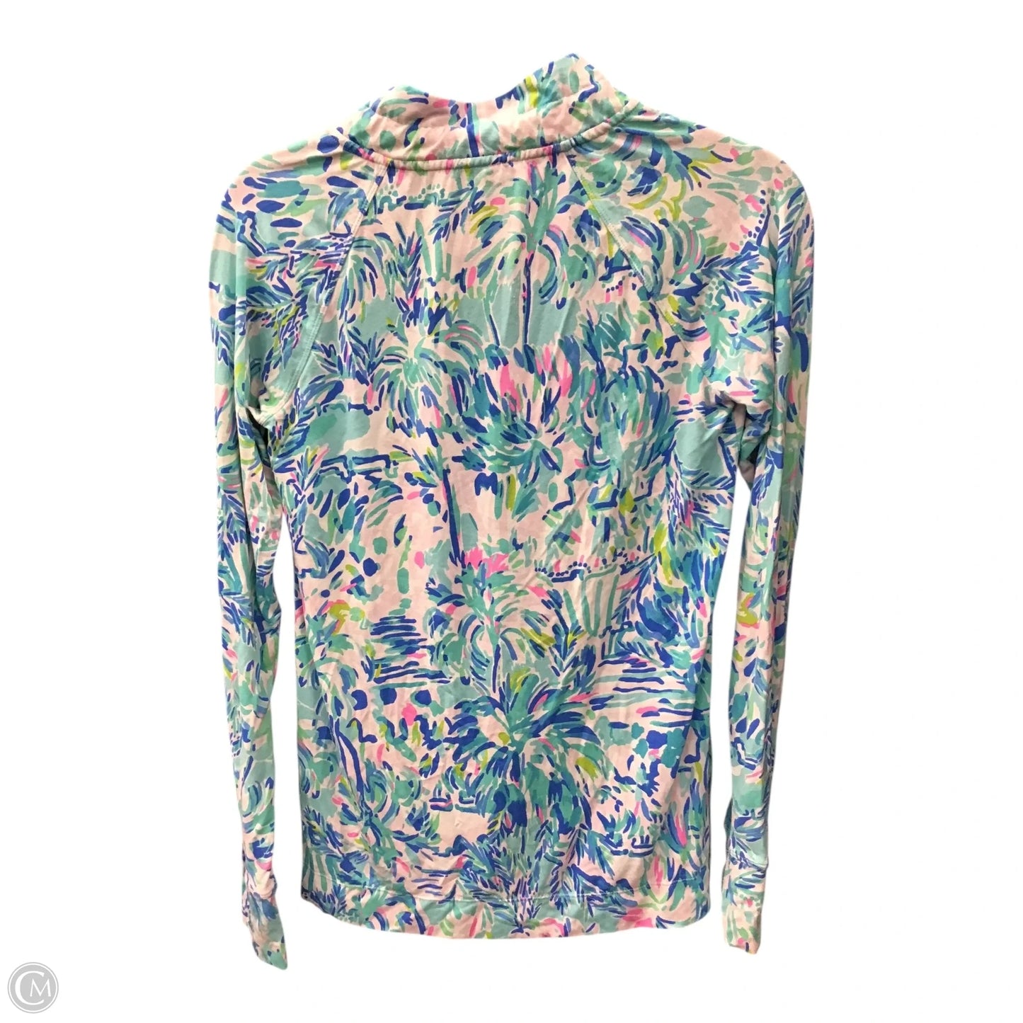 Top Long Sleeve Designer By Lilly Pulitzer In Blue & White, Size: S