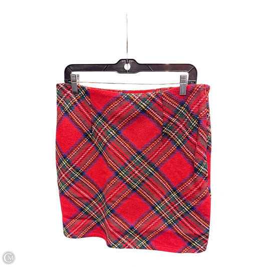 Skirt Mini & Short By Chicwish In Plaid Pattern, Size: L