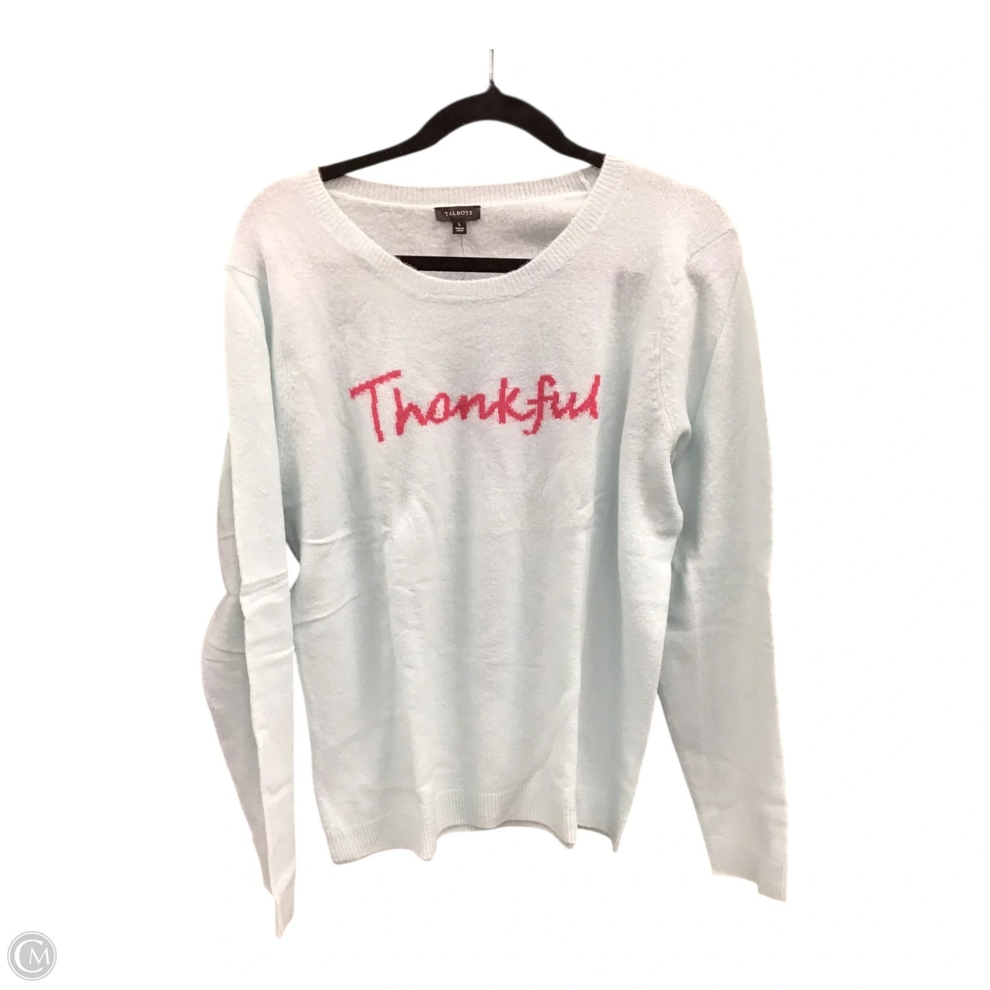 Sweater By Talbots In Blue & Pink, Size: L