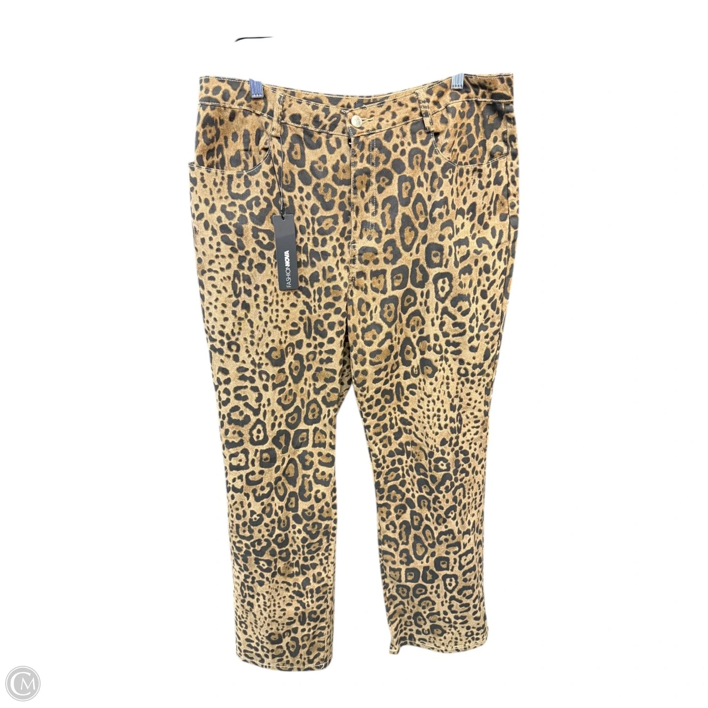 Pants Wide Leg By Fashion Nova In Animal Print, Size: Xl