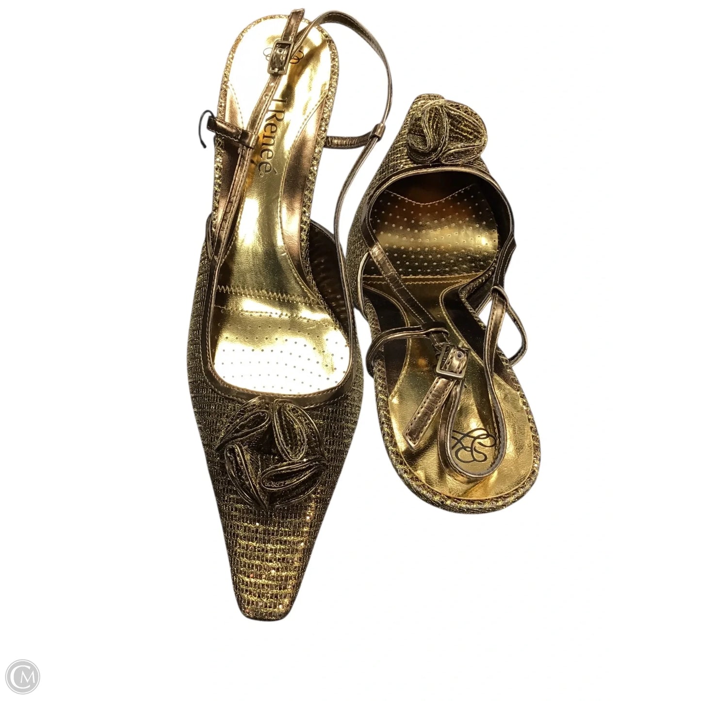 Shoes Heels Kitten By J Renee In Gold, Size: 12