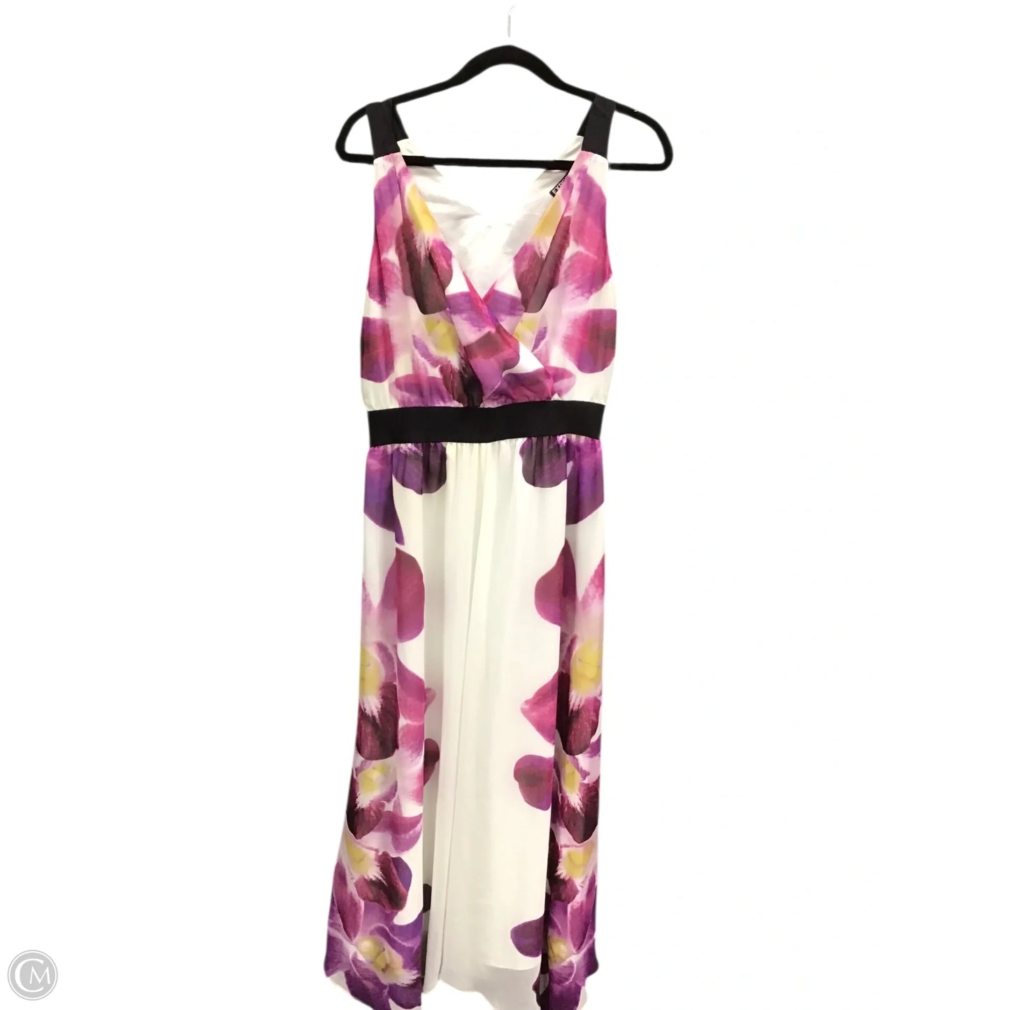 Dress Casual Maxi By Express In Purple & White, Size: M