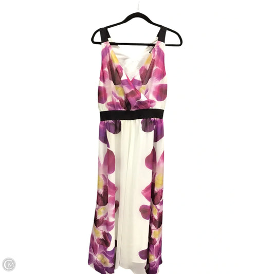 Dress Casual Maxi By Express In Purple & White, Size: M