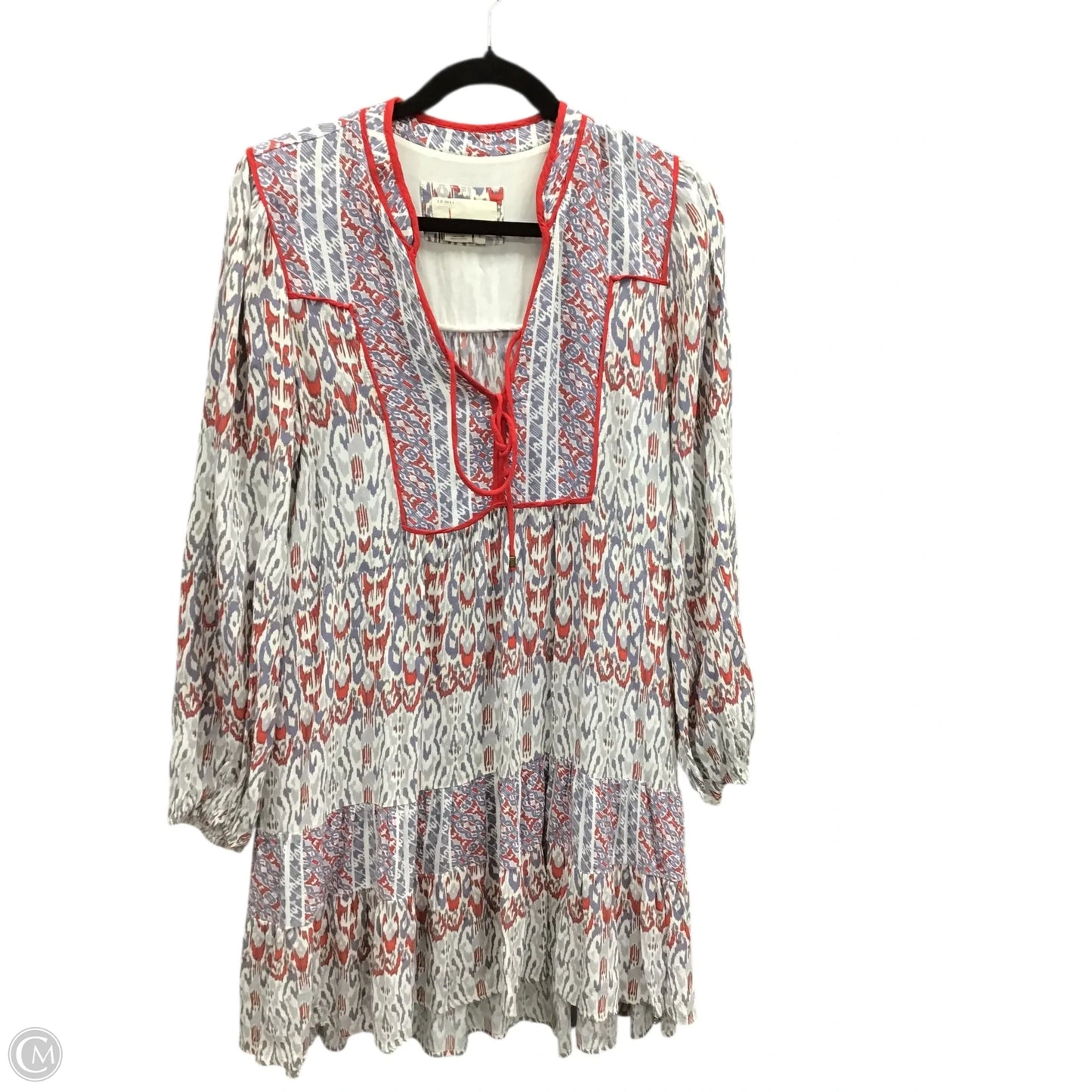 Dress Casual Short By Anthropologie In Blue & Red, Size: L