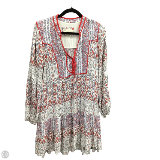 Dress Casual Short By Anthropologie In Blue & Red, Size: L