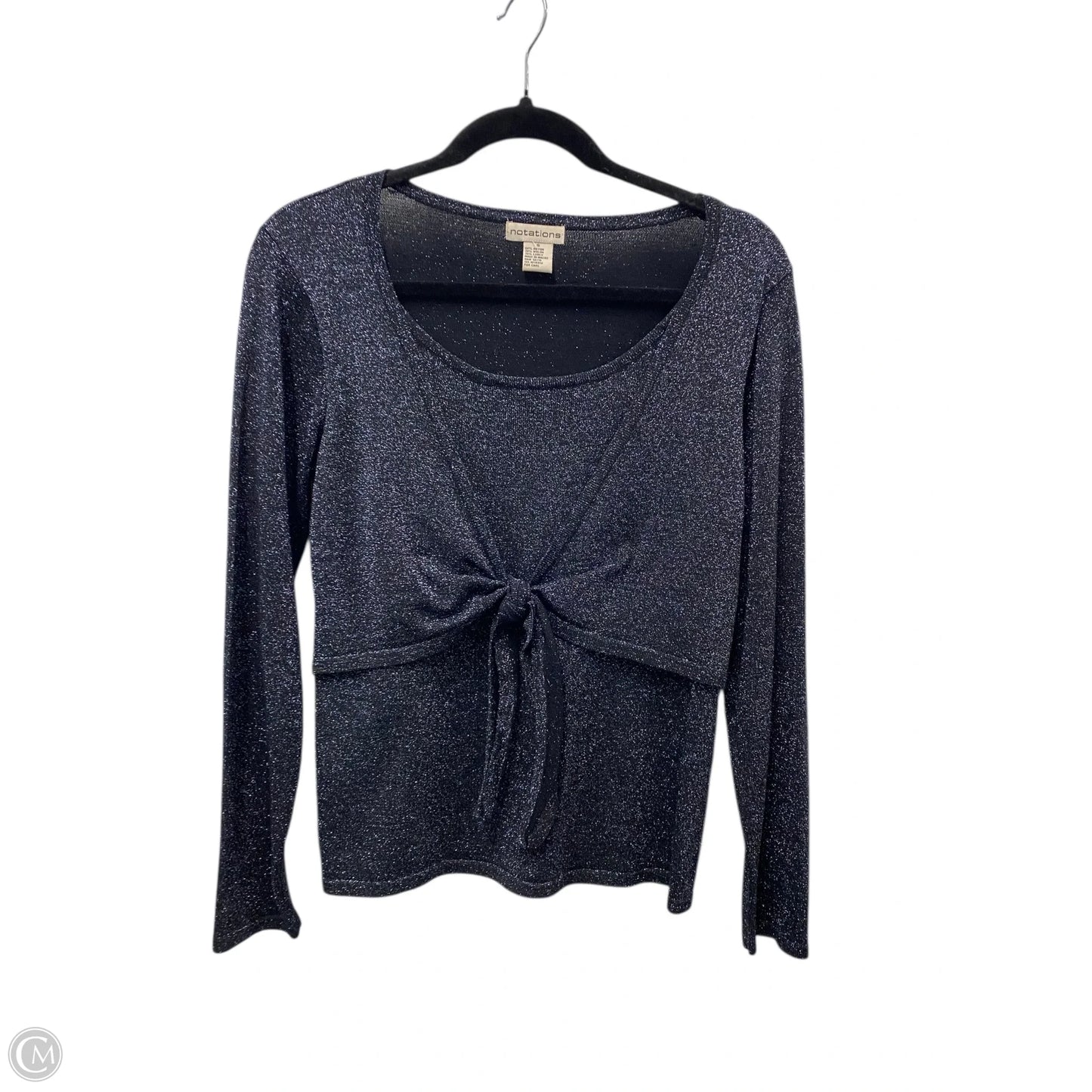 Sweater By Notations In Black & Blue, Size: S