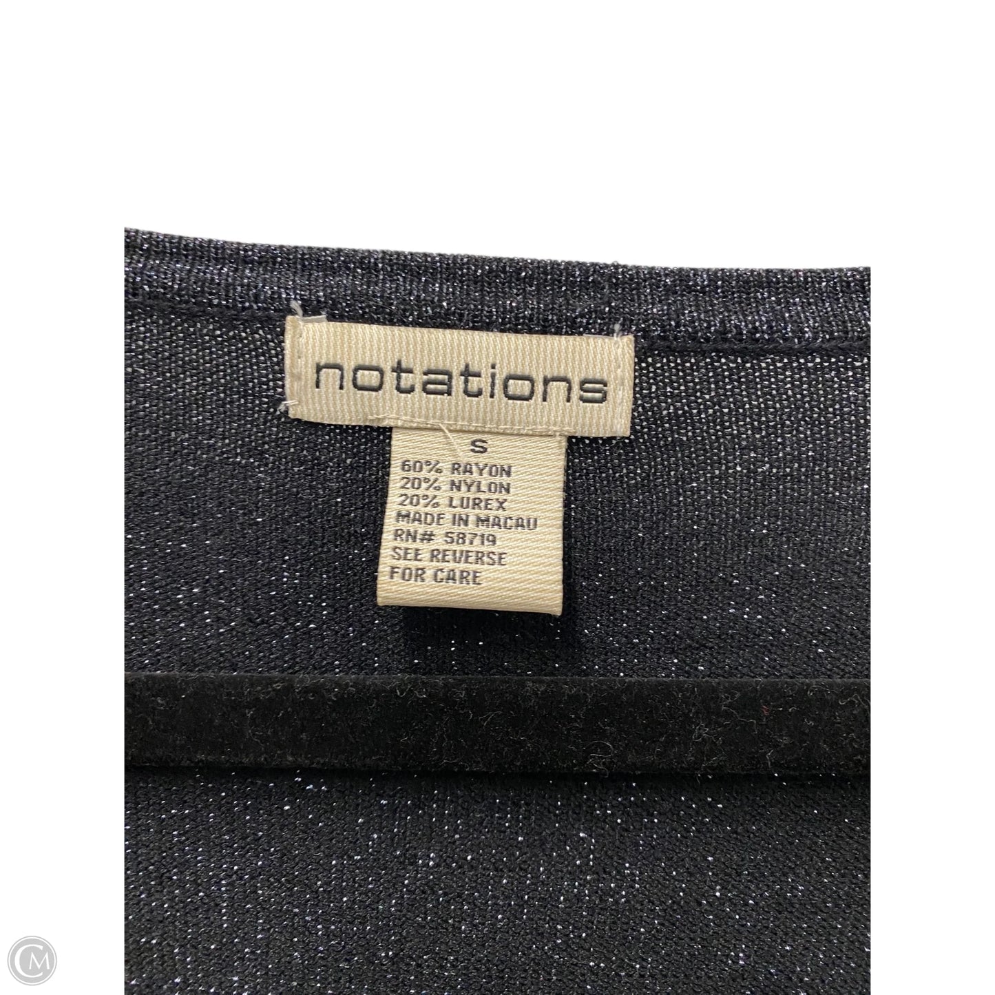 Sweater By Notations In Black & Blue, Size: S