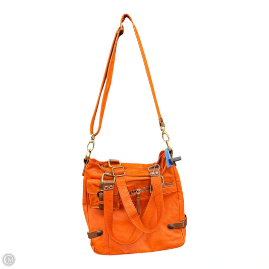 Handbag leather By Clothes Mentor, Size: Large