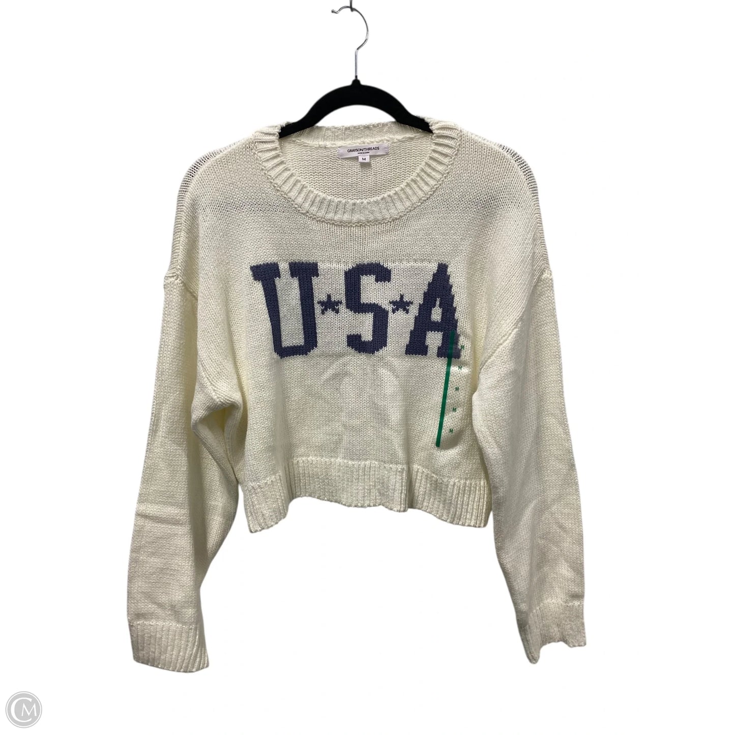 Sweater By Grayson Threads In Cream, Size: M