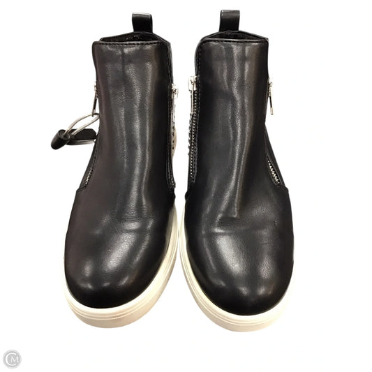 Shoes Sneakers By Cushionaire In Black & Silver, Size: 9